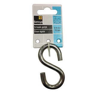 Sencys S-haak - Gegalvaniseerd - Diam. 8x75mm
