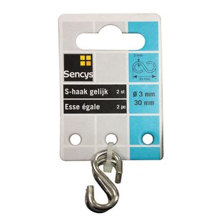 Sencys S-haak - Gegalvaniseerd - Diam. 3x30mm