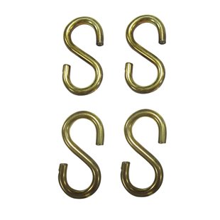 Sencys S-haak - Messing - Gelijk - Diam. 5x50mm - 4 Stuks