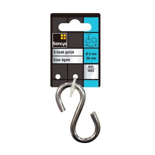 Sencys S-haak - Rvs - Diam. 6x56mm