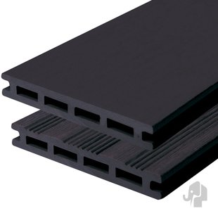 Elephant Vlonderplank Houtcomposiet Antraciet Vlak/semi-ribbel Fsc 21x145x225mm 4 Stuks