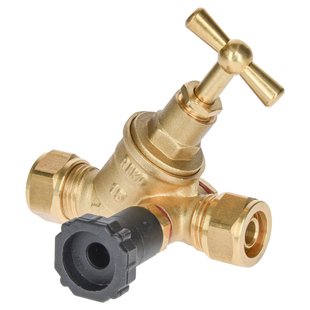 Sanivesk Meerlagen Stopkraan Met Aftap (knelxknel) 16x2mmx16x2mm