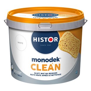 Histor Monodek Clean Muurverf - Mat - White - 10l