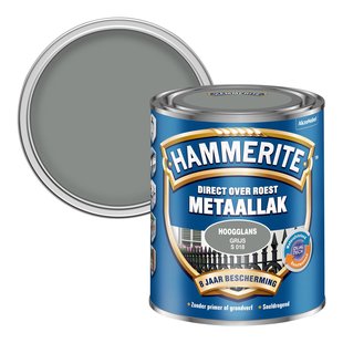 Hammerite Metaallak Grijs Hoogglans 750ml