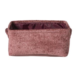 Mand chenille - rood - 30x20x14 cm