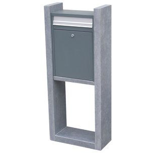 Staande Brievenbus Vigo - Blauwe Hardsteen En Staal - Antraciet - 47x105x20cm