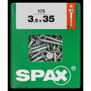 Spax Universele Schroef T-star Wirox Verzonken Kop Torx T20 - 3,5x35mm - 175 Stuks