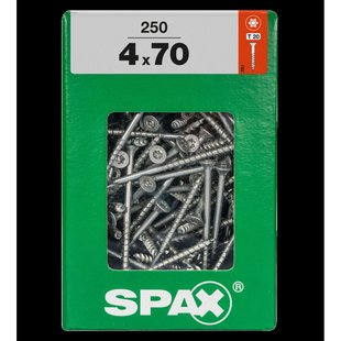 Spax Universele Schroef T-star Wirox Verzonken Kop Torx T20 - 4x70mm - 250 Stuks