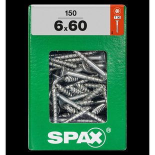 Spax Universele Schroef Staal Verzonken Kop Torx - 6x60mm - 150 Stuks