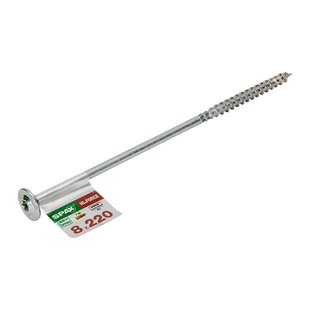 Spax Spaanplaatschroef Hi.force Wirox Verzonken Kop Torx T40 - 8x220mm - 1 Stuk Deeldraad