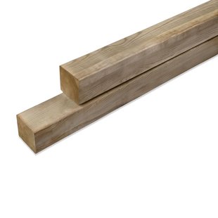 Tuinpaal Vierkant Geïmpregneerd - Grenen - 68x68mm - Lengte 270cm