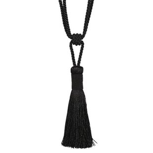 Gordijnbinder Met Kwast Zwart