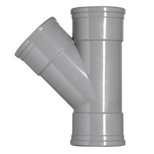 Martens Pvc T-stuk 125x125mm 3xmm 45gr Grijs