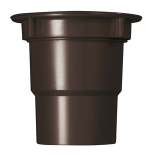 Martens Uitloop Voor Bakgoot Met Wartel - Pvc - Bruin - 125mm