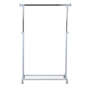Kledingrek Met 4 Wielen Wit