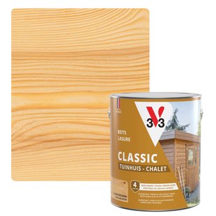 V33 Houtbeits Tuinhuis Transparant Zijdeglans 2,5l