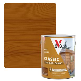 V33 Houtbeits Tuinhuis Midden Eik Zijdeglans 2,5l