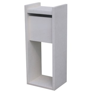 Vasp Staande Brievenbus Madrid - Natuursteen - Wit - 40x100x32cm