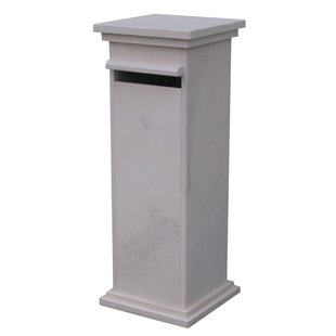 Brievenbus Sevilla - Natuursteen - Wit - 40x103x40cm