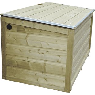 Lutra Kussenbox - Hout - Naturel - 160x67x67cm