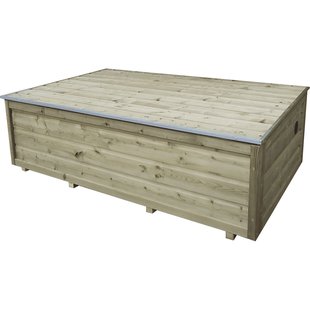 Lutra Kussenbox - Hout - Naturel - 170x100x56cm