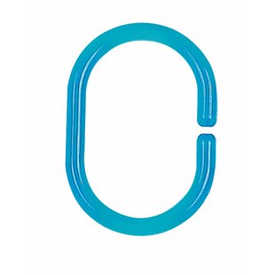 Spirella Douchegordijnringen C-minor 12 Stuks Aquablauw