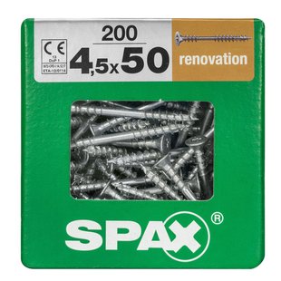 Spax Spaanplaatschroef T-star Wirox Verzonken Kop Torx T20 - 4,5x50mm - 200 Stuks