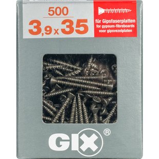 Spax Gipsplaatschroef Gefosfateerd Zwart Verzonken Kop Phillips Ph2 - 3,9x35mm - 500 Stuks