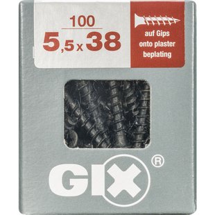 Spax Gipsplaatschroef Gefosfateerd Zwart Trompetkop Phillips Ph2 - 5,5x38mm - 100 Stuks