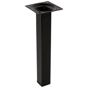 Duraline Meubelpoot Vierkant Staal 2,5x2,5x20cm Zwart