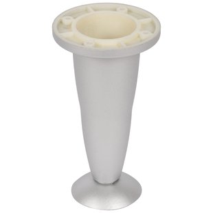 Duraline Meubelpoot Verstelbaar Pvc 7x12,8-13,8cm Grijs Zilver