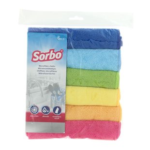 Sorbo Microvezeldoek Assortiment 40x40cm - 6 Stuks
