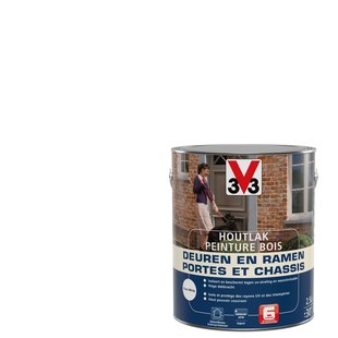 V33 Houtlak Deuren & Ramen Pure White Zijdeglans 2,5l