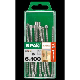 Spax Spaanplaatschroef T-star Wirox Cilinderkop Torx T30 - 6x100mm - 10 Stuks