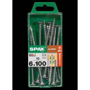 Spax Spaanplaatschroef Hi.force Wirox Verzonken Kop Torx T30 - 6x100mm - 10 Stuks Deeldraad