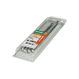 Spax Spaanplaatschroef Hi.force Wirox Verzonken Kop Torx T30 - 6x140mm - 6 Stuks Deeldraad