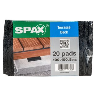 Spax Isolatiepads Terras 10x10x0,8cm 20st