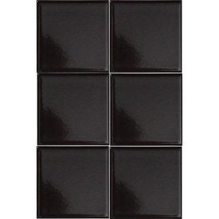 Wt Wandtegel - Zwart - Glans - 10x10 Cm - 1,00 M²