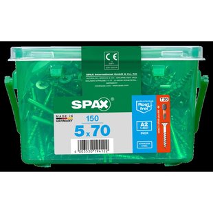 Spax Universele Schroef T-star Verzonken Kop Torx T20 - 5x70mm - 150 Stuks + Bit