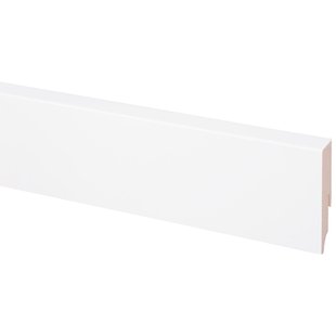 Cando Muurplint Muurplint Hoge Plint Cubic - Mdf - Wit - 240cm - 19x80mm