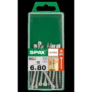Spax Spaanplaatschroef In.force Wirox Staal Cilinderkop Torx T30 - 6x80mm - 10 Stuks