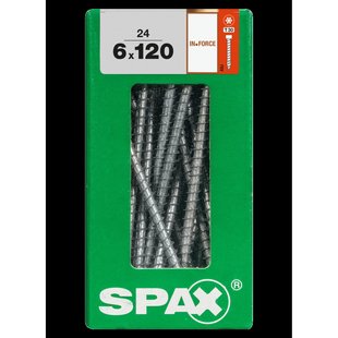 Spax Spaanplaatschroef T-star Wirox Cilinderkop Torx T30 - 6x120mm - 24 Stuks