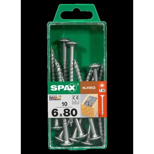 Spax Spaanplaatschroef Hi.force Wirox Verzonken Kop Torx T30 - 6x80mm - 10 Stuks