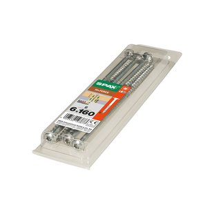 Spax Spaanplaatschroef Hi.force Wirox Verzonken Kop Torx T30 - 6x160mm - 6 Stuks Deeldraad