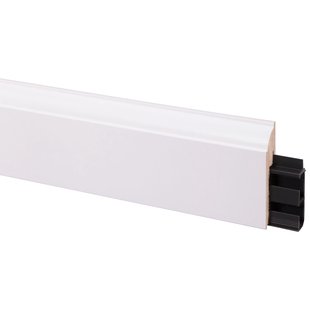 Cando Hoge Kabelgootplint Style - Wit - 240cm - 19x79mm