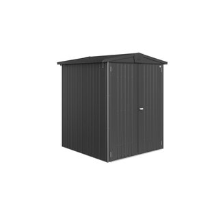 Biohort Metalen Tuinhuis Europa - Donkergrijs Metallic - 172x156cm - Dubbele Deur