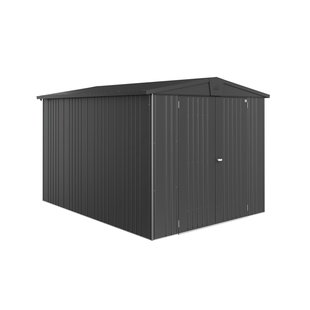 Biohort Metalen Tuinhuis Europa - Donkergrijs Metallic - 244x300cm - Enkele Deur