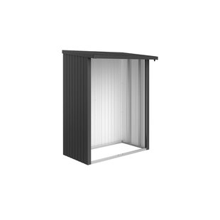 Biohort Achterwand Woodstock 150 Donkergrijs Metallic