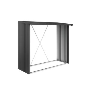 Biohort Haardhoutopslag Woodstock 230 Donkergrijs Metallic 102x229cm