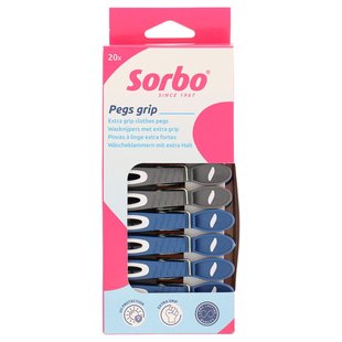 Sorbo Wasknijpers Plastic Met Softgrip 20 Stuks